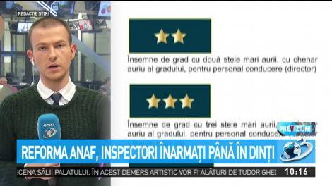 Reforma ANAF, inspectori &icirc;narmaţi p&acirc;nă dinţi
