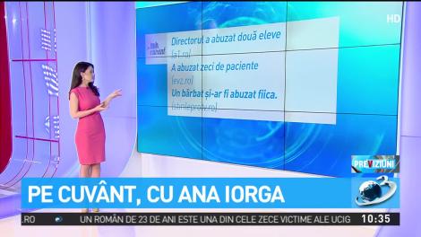 Pe cuv&acirc;nt, cu Ana Iorga. Cum folosim corect verbul ''a abuza''