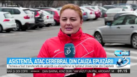 Asistentă, atac cerebral din cauza epuizării