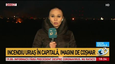 Imagini cu incendiul uriaş din Capitală. Delta Văcăreşti, mistuită de flăcări