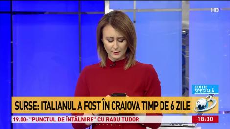 MAI, anunț de ultimă oră despre italianul infectat cu coronavirus. Bărbatul a fost șase zile în Craiova