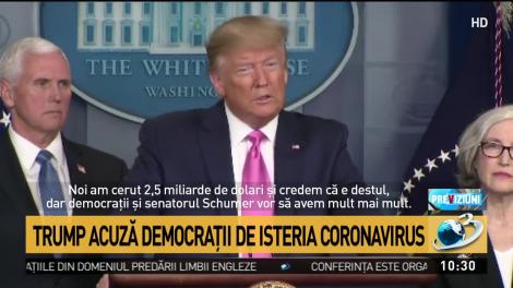 Trump acuză democrații de isteria coronavirus