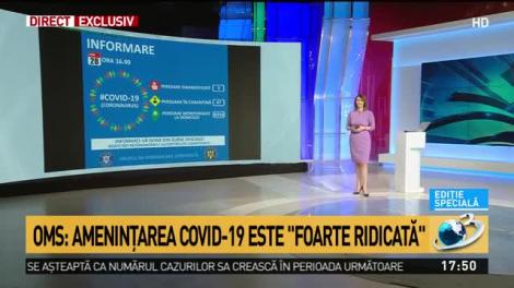 OMS: Amenințarea covid-19 este &rdquo;foarte ridicată&rdquo;