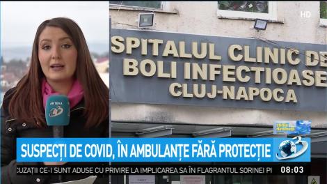 Suspecţi de COVID, în ambulanţe fără protecţie