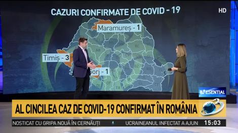 Al cincilea caz de Covid-19 confirmat &icirc;n Rom&acirc;nia