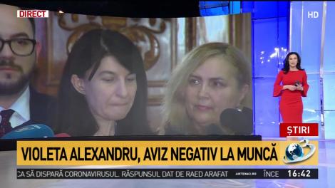 Violeta Alexandru, aviz negativ la muncă