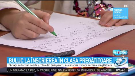 Buluc la &icirc;nscrierea &icirc;n clasa pregătitoare