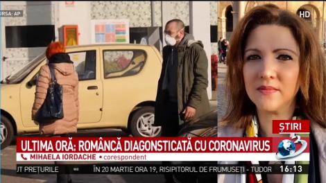 Rom&acirc;ncă diagnosticată cu coronavirus &icirc;n Italia