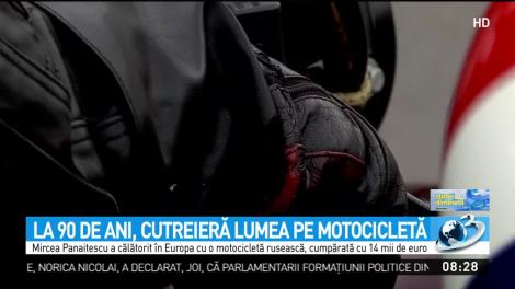 La 90 de ani, cutreieră lumea pe motocicletă