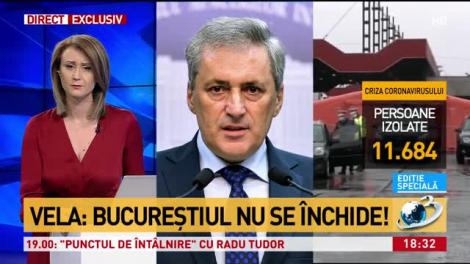 Vela: Confirm că nu se &icirc;nchide Capitala şi nici nu s-a pus problema să o &icirc;nchidem