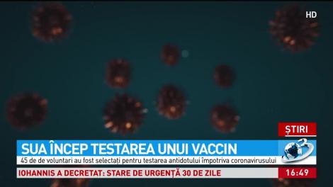 SUA încep testarea unui vaccin