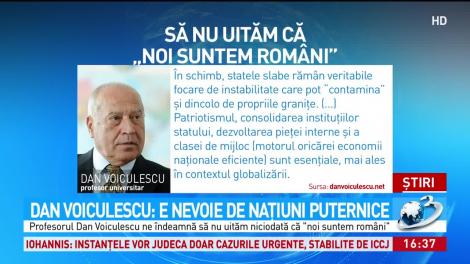 Dan Voiculescu: E nevoie de naţiuni puternice