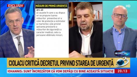 Marcel Ciolacu: Starea de urgenţă, mult prea târziu