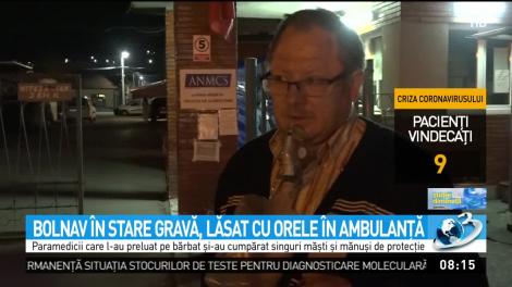 Bolnav cu simptomele COVID-19 din Deva, lăsat cu orele &icirc;n ambulanță
