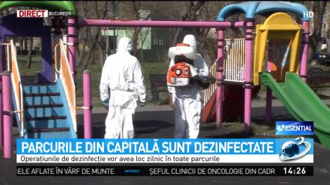 Parcurile din Capitală sunt dezinfectate