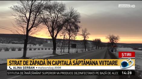 Va ninge în București și în alte zone din țară. Prognoza meteo pentru weekend