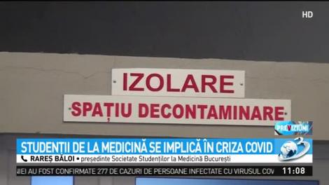 Studenţii la Medicină din Bucureşti se implică în criza coronavirusului