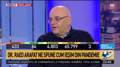 Ce face Raed Arafat când ajunge acasă, pentru a evita răspândirea infecției cu coronavirus: "Virusul nu se ia pe haine"