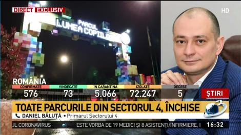 Toate parcurile din Sectorul 4 al Capitalei au fost &icirc;nchise &icirc;n contextul crizei de coronavirus