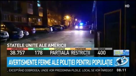 Jandarmii și polițiștii au ieșit pe străzi după intrarea în vigoare a noilor măsuri: „Stați în case!”