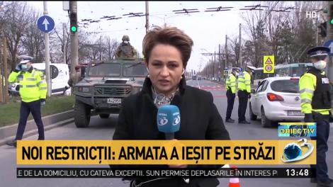 Carantină totală în România. Armata a ieșit pe străzi. Vehicule militare, în București