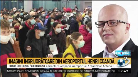 Sute de rom&acirc;ni veniți din Anglia s-au &icirc;nghesuit pe aeroportul Otopeni: 'Distanțare socială. Suntem bine'