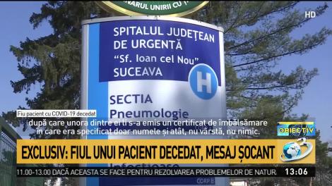 „Ce se întâmplă la morga din Suceava e de necrezut”. Fiul unui bărbat decedat de Covid-19, dezvăluire cutremurătoare: „Erau 13-14 cadavre acolo”