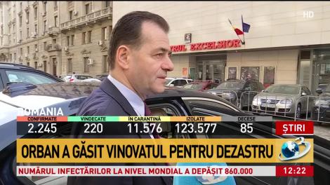 Ludovic Orban a găsit vinovatul pentru dezastrul de la Spitalul Universitar