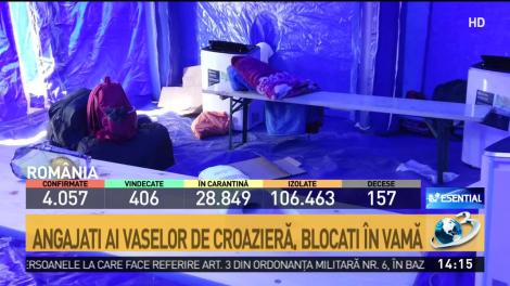 Un grup de 30 de persoane, angajaţi ai vaselor de croazieră, blocaţi &icirc;n vama Nădlac: ''Am stat &icirc;n carantină &icirc;ntr-un hotel din Italia. Aici suntem călcaţi &icirc;n picioare!''