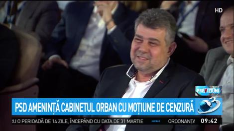 PSD anunţă o moţiune de cenzură împotriva Guvernului Orban