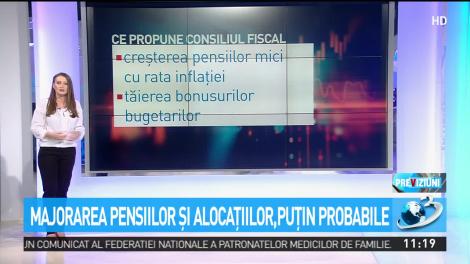 Majorarea pensiilor şi alocaţiilor, puţin probabile