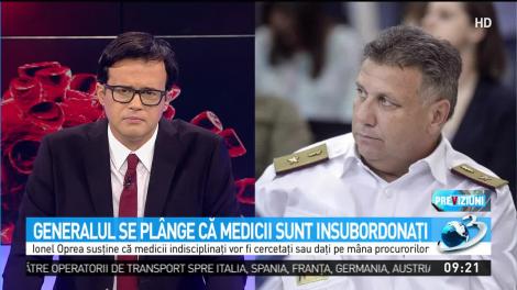 Generalul Ionel Oprea anunţă că va cerceta disciplinar cadrele medicale din Suceava