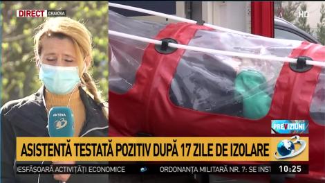 Asistentă testată pozitiv după 17 zile de izolare