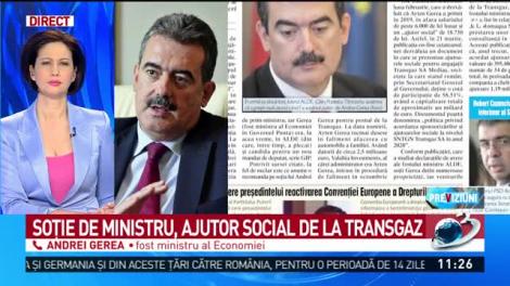 Ministrul Andrei Gerea explică ajutorul social pe care l-a primit soţia sa
