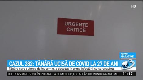 Alina suferea de leucemie și a murit în urma infectării cu noul coronavirus