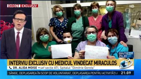 Şefa Secţiei de Terapie Intensivă de la Spitalul Gerota s-a vindecat de coronavirus