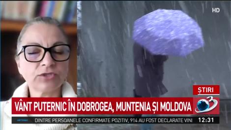 V&acirc;nt puternic &icirc;n Dobrogea, Muntenia şi Moldova