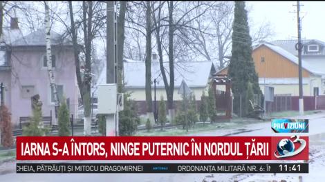 Un nou episod de iarnă, la mijlocul lui aprilie! Ninge puternic în nordul țării. Ce se întâmplă cu vremea în următoarele zile?