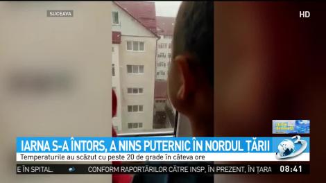Iarnă în toată regula, în România, în mijlocul lunii aprilie. Zonele în care a nins din abunență, iar temperaturile au scăzut cu 22 de grade