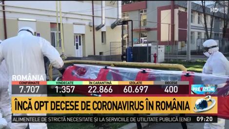 400 de români au murit infectați cu coronavirus. Printre ultimele victime, un bărbat de 41 de ani fără alte boli