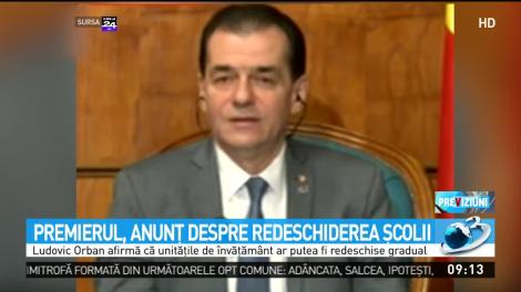 Oban anunţă că şcolile vor fi deschise gradual, după 15 mai, &icirc;n funcţie de cum evoluează epidemia
