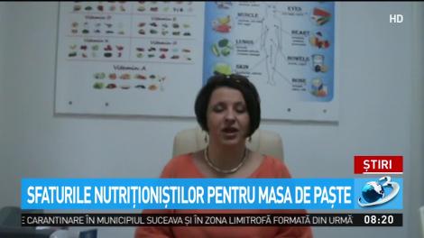 Sfaturile nutriționiștilor pentru masa de Paște