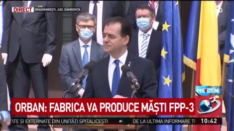 Ludovic Orban: Ne-am fixat ca obiectiv să producem cantitățile necesare de echipament de protecție în România