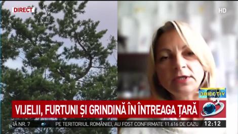 Alina Şerban: Vor fi frecvente descărcări electrice, intensificări ale v&acirc;ntului care vor lua şi aspect de vijelie!