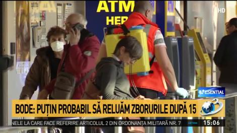 Bode: Puţin probabil să reluăm zborurile după 15