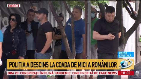 Polițiștii au descins la coada de mici a românilor, de lângă București