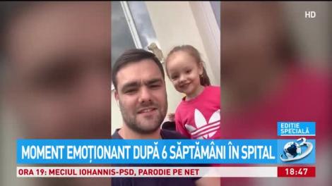 Reacția emoționantă a fetiței care și-a văzut tatăl, vindecat de coronavirus, după șase săptămâni: „Tati, mi-a fost dor de tine!” - VIDEO