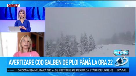 Cod galben de ploi &icirc;n București și 19 județe