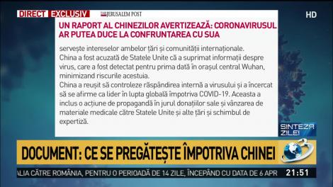 Sinteza zilei. Criza COVID-19 poate genera ostilitate internaţională contra Chinei, cu riscul unui conflict armat