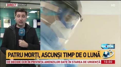 Patru morți de coronavirus &rdquo;ascunși&rdquo; timp de o lună. Erorile de raportare sunt din ce &icirc;n ce mai multe